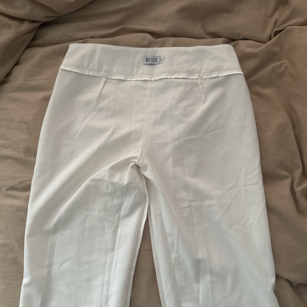 Beginning Boutique White Low Waist Trousers